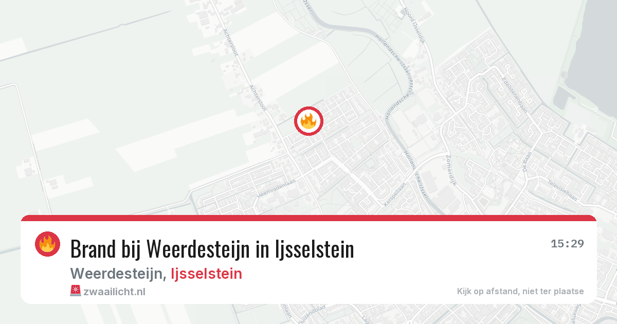 Brand bij Weerdesteijn in Ijsselstein — 13 mei 2026