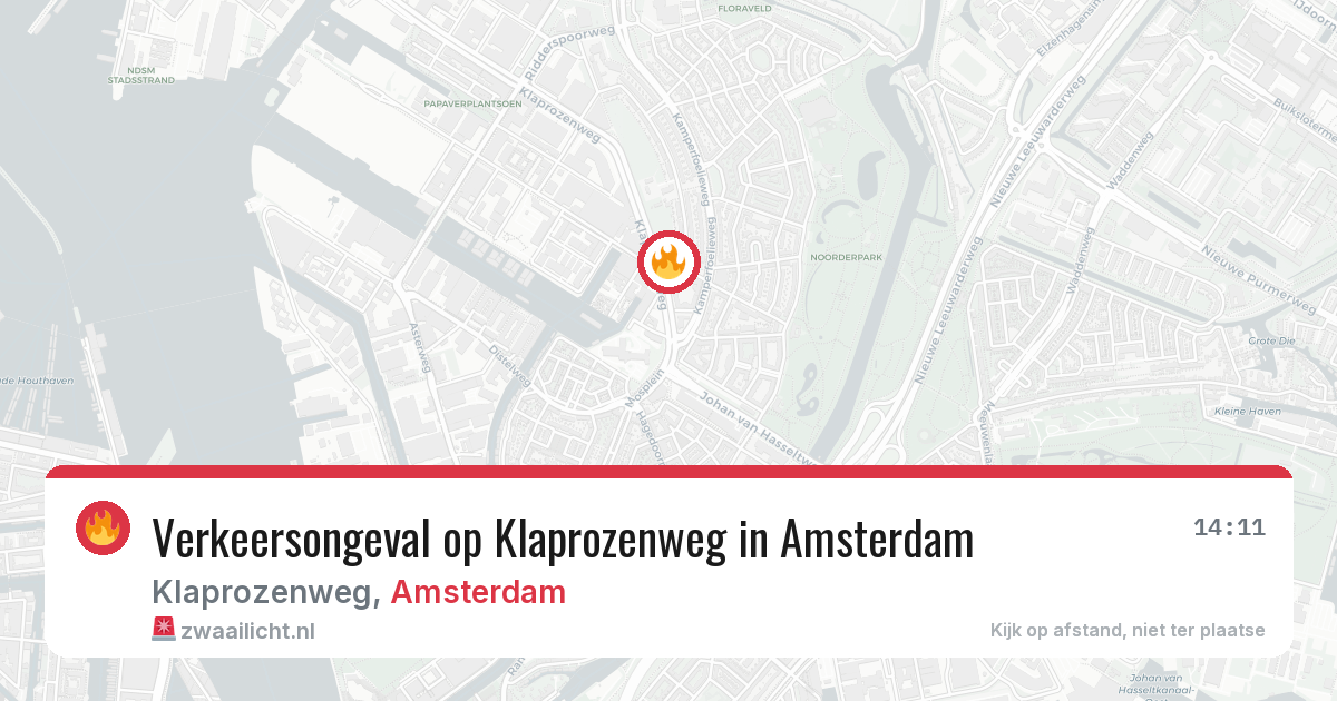 Verkeersongeval op Klaprozenweg in Amsterdam — 26 mei 2026
