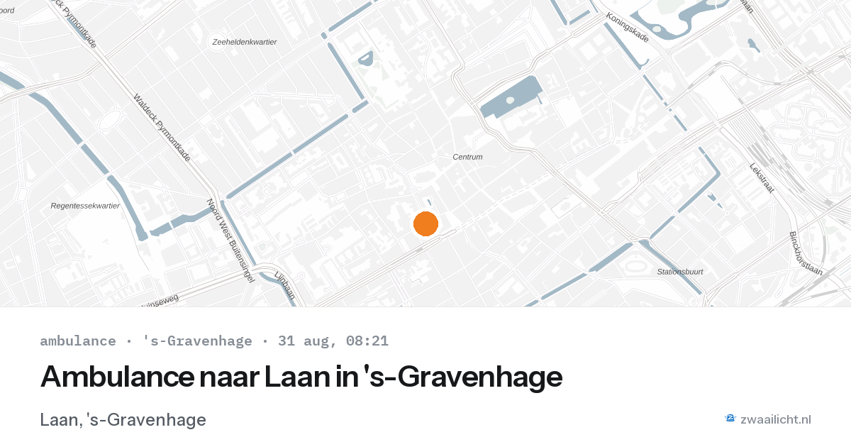 Ambulance naar Laan in 's-Gravenhage — 31 aug 2026