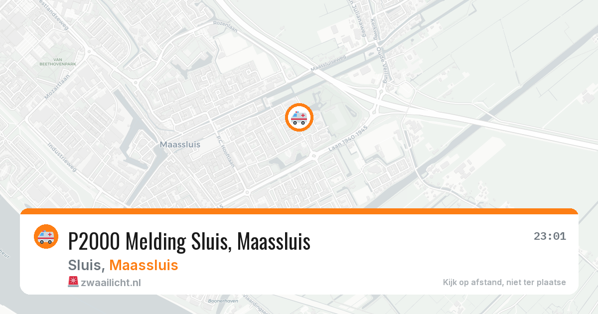 P2000 Melding Sluis, Maassluis — 23 mrt 2026