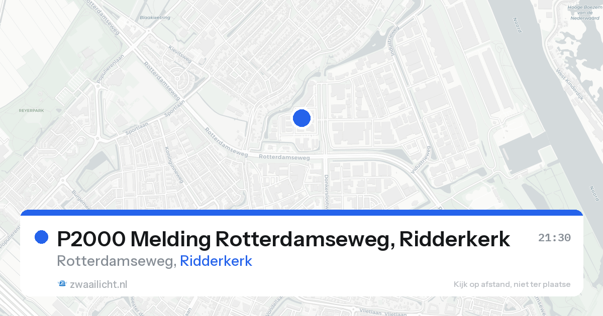P2000 Melding Rotterdamseweg, Ridderkerk — 17 aug 2026
