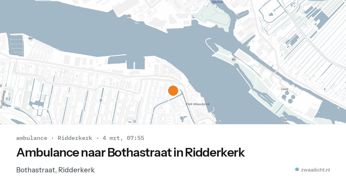 Ambulance naar Bothastraat in Ridderkerk — 4 mrt 2026