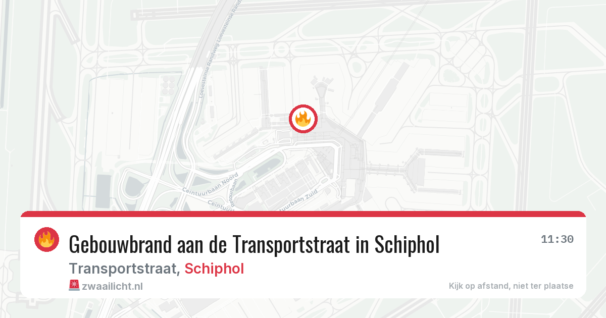 Gebouwbrand aan de Transportstraat in Schiphol — 15 apr 2026