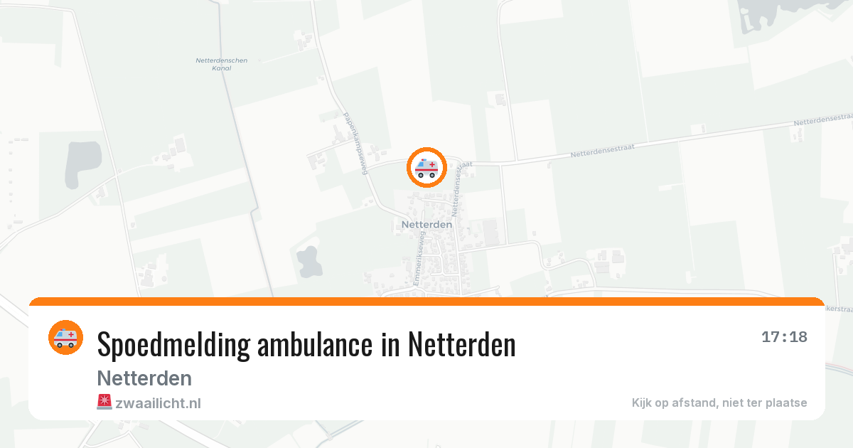 Spoedmelding ambulance in Netterden — 15 mrt 2026