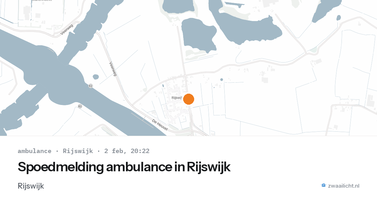 Spoedmelding ambulance in Rijswijk — 2 feb 2026