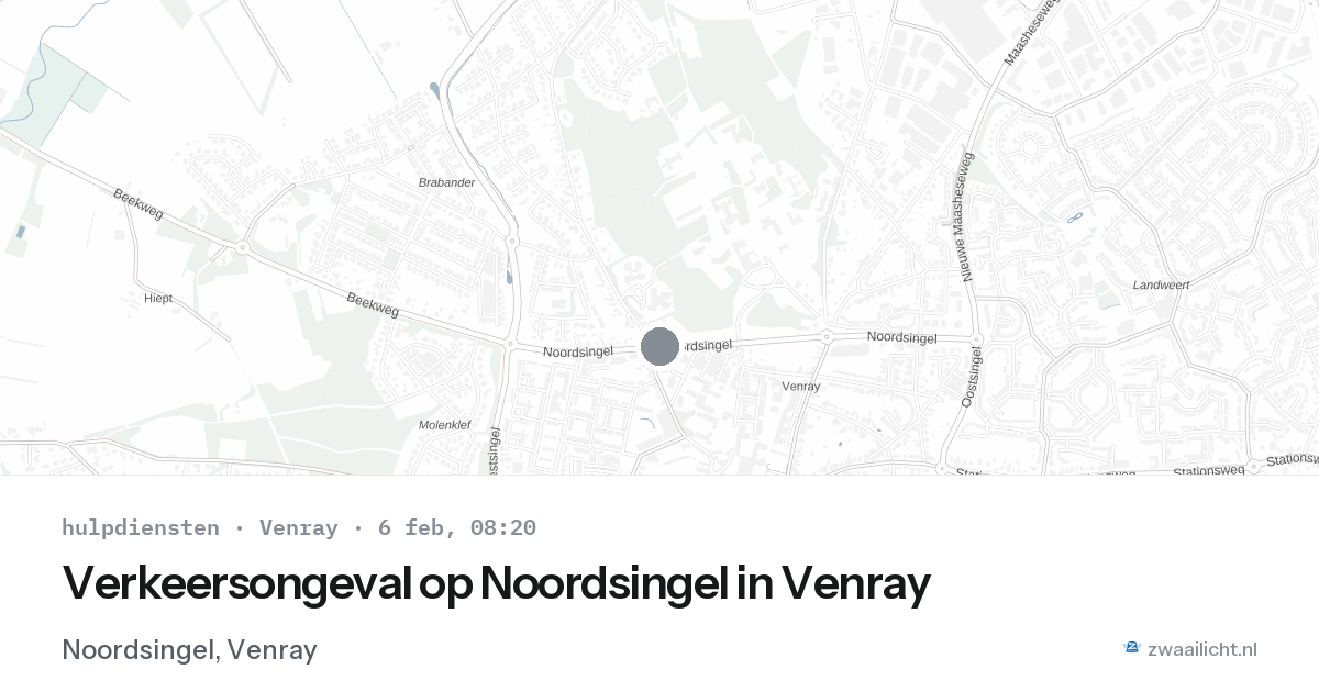 Verkeersongeval op Noordsingel in Venray — 6 feb 2026