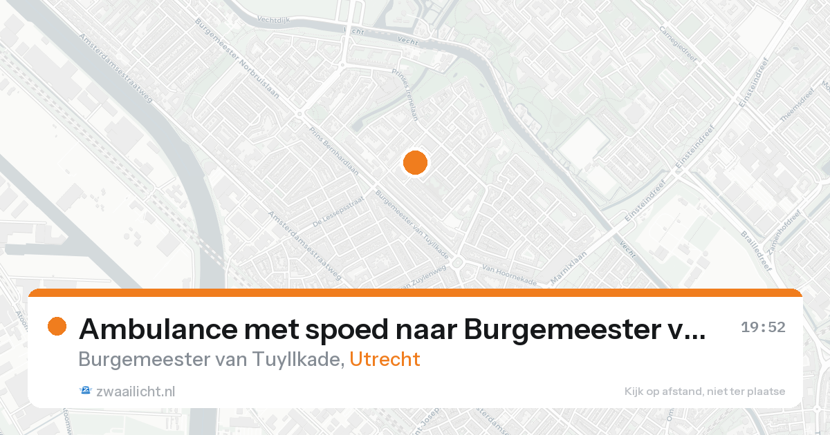 Ambulance met spoed naar Burgemeester van Tuyllkade in Utrecht — 29 mei 2026