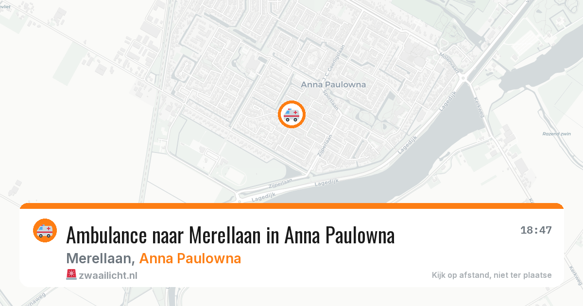 Ambulance naar Merellaan in Anna Paulowna — 8 jul 2026