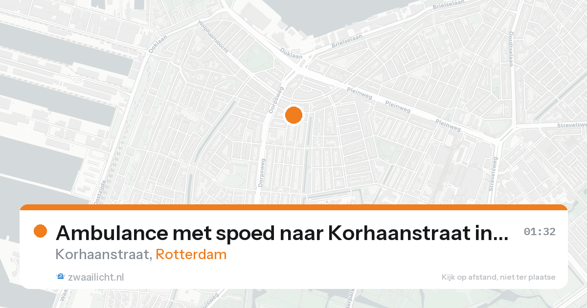 Ambulance met spoed naar Korhaanstraat in Rotterdam — 6 jun 2026