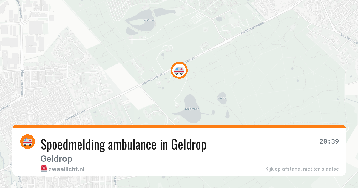 Spoedmelding ambulance in Geldrop — 11 aug 2026