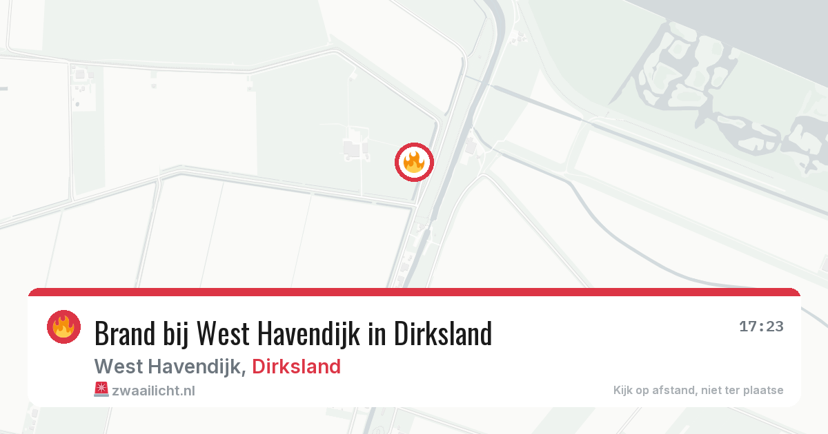 Brand bij West Havendijk in Dirksland — 1 jun 2026