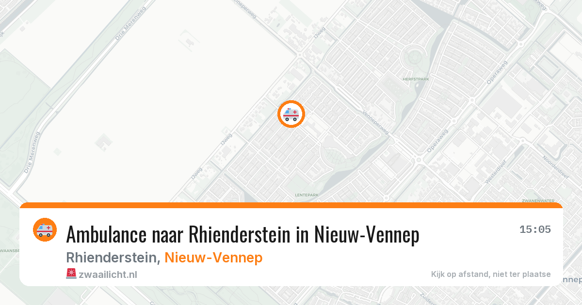 Ambulance naar Rhienderstein in Nieuw-Vennep — 8 mei 2026