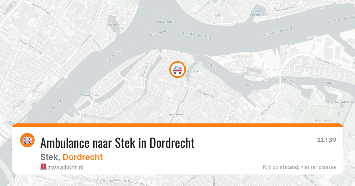 Ambulance naar Stek in Dordrecht — 14 jun 2026