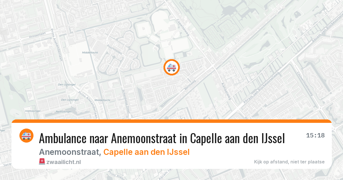 Ambulance naar Anemoonstraat in Capelle aan den IJssel — 6 jul 2026