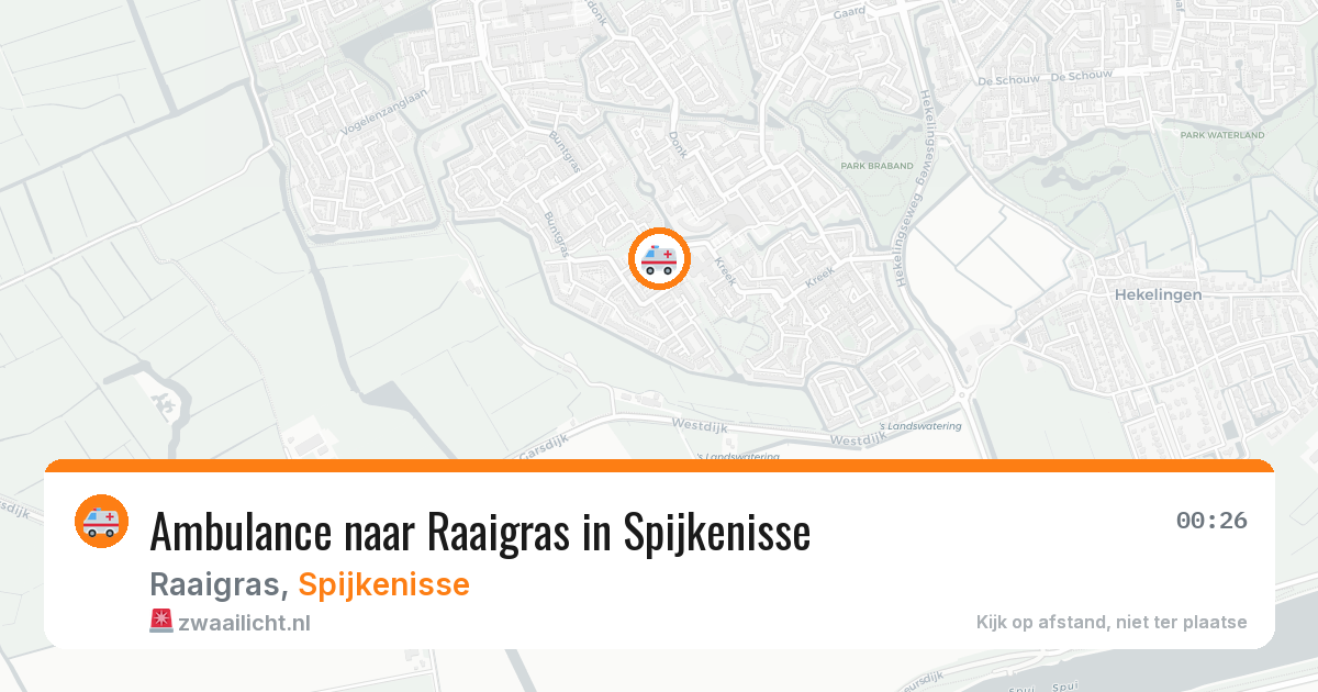 Ambulance naar Raaigras in Spijkenisse — 18 mrt 2026
