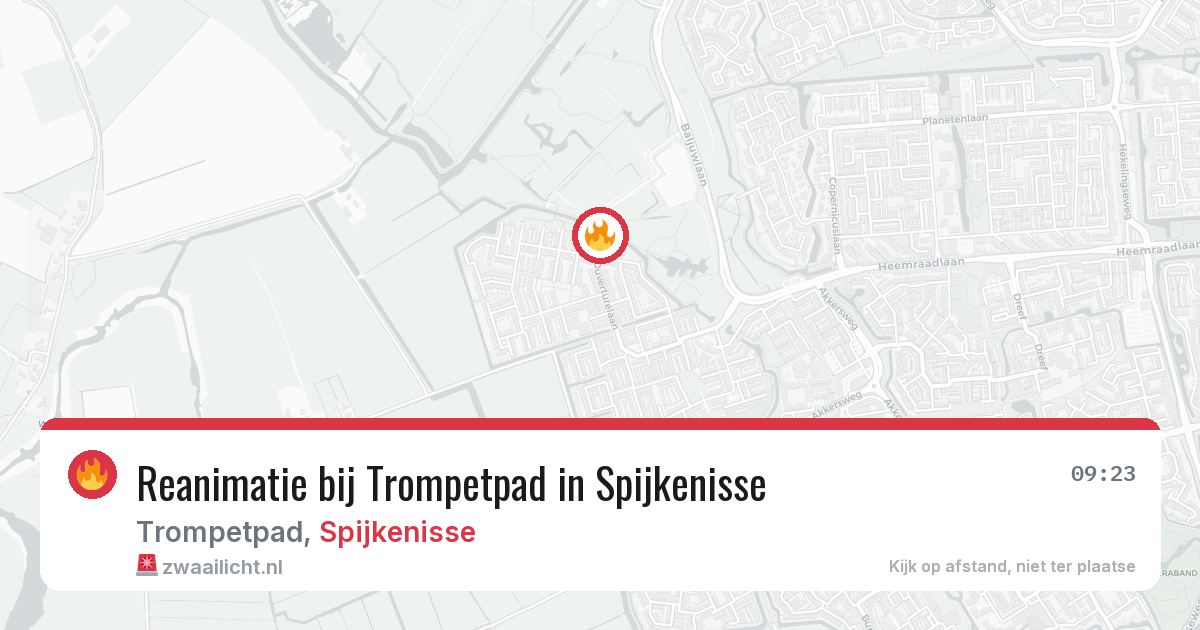 Reanimatie bij Trompetpad in Spijkenisse — 1 jul 2026
