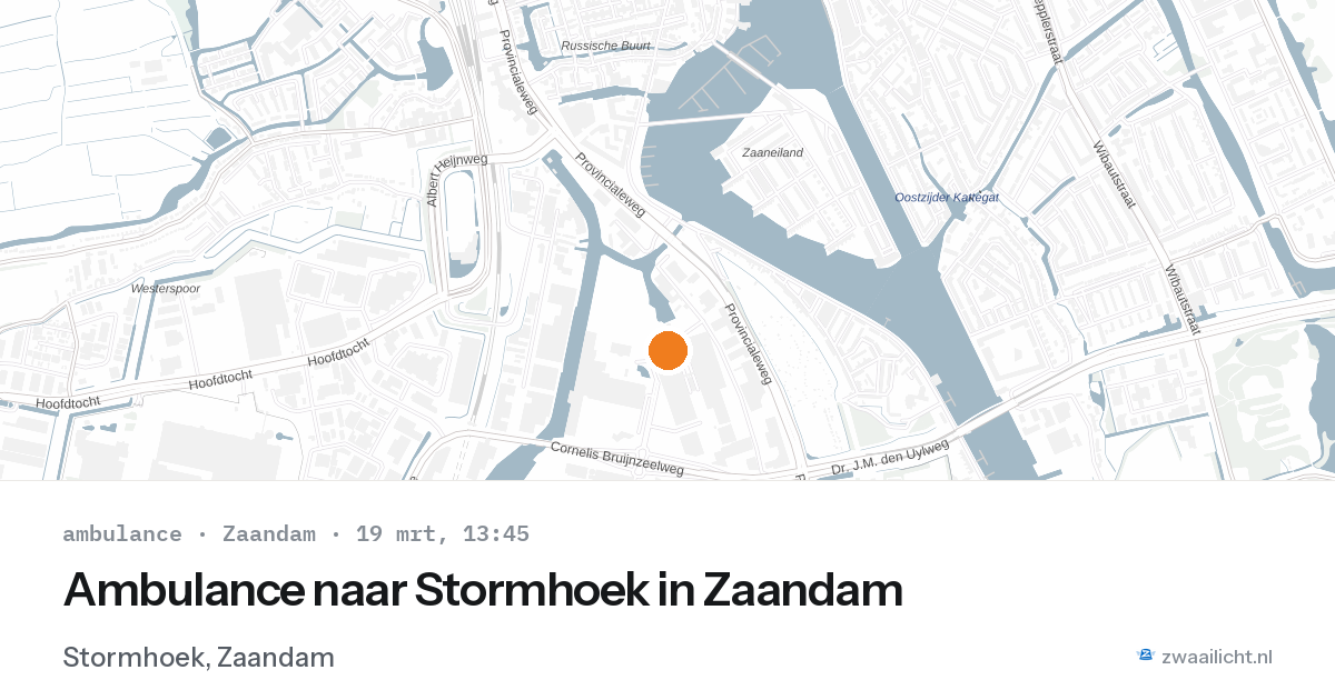 Ambulance naar Stormhoek in Zaandam — 19 mrt 2026