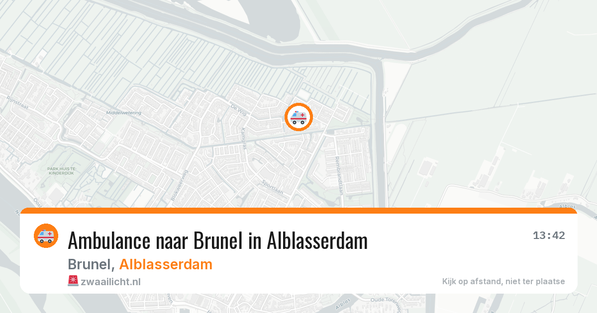 Ambulance naar Brunel in Alblasserdam — 10 jul 2026