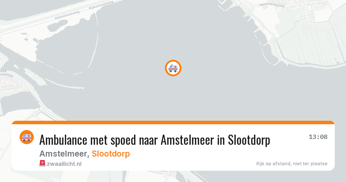 Ambulance met spoed naar Amstelmeer in Slootdorp — 19 apr 2026