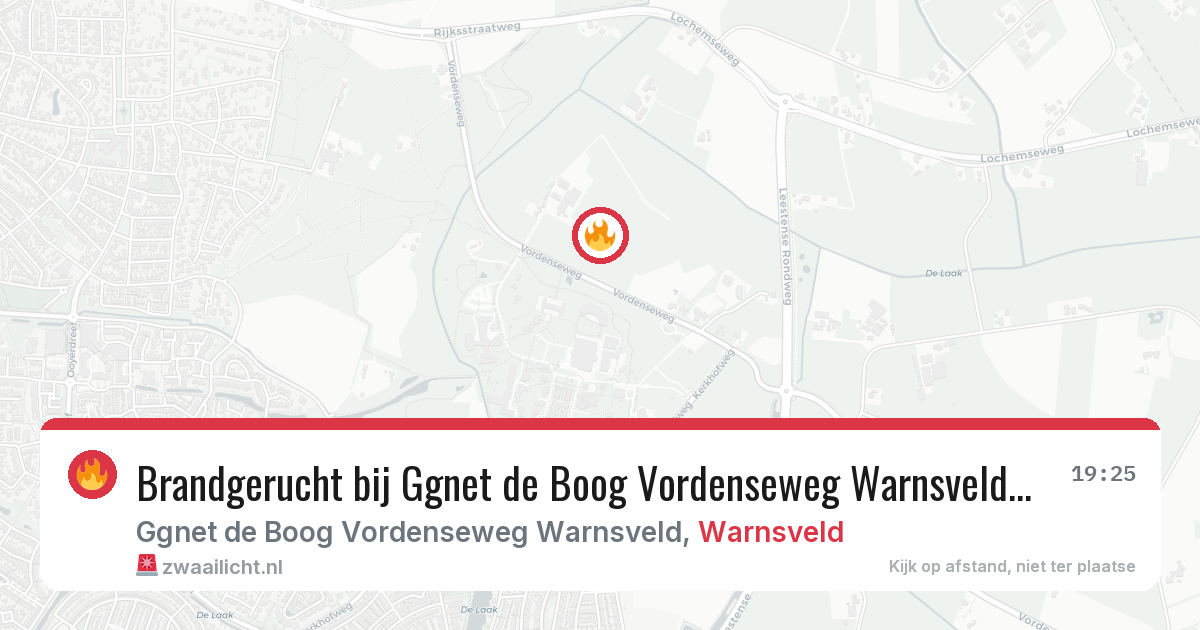 Brandgerucht bij Ggnet de Boog Vordenseweg Warnsveld in Warnsveld — 24 mrt 2026