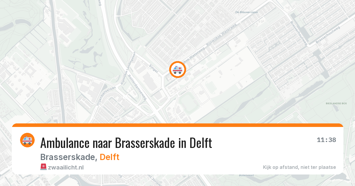 Ambulance naar Brasserskade in Delft — 3 jun 2026