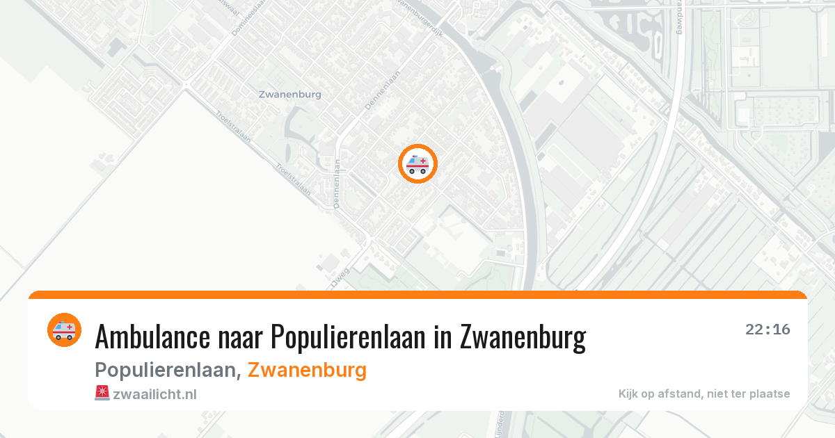 Ambulance naar Populierenlaan in Zwanenburg — 28 jun 2026
