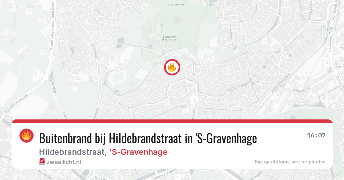 Buitenbrand bij Hildebrandstraat in 'S-Gravenhage — 30 mrt 2026