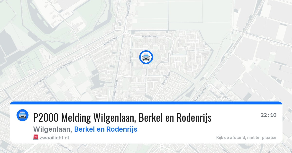 P2000 Melding Wilgenlaan, Berkel en Rodenrijs — 7 aug 2026