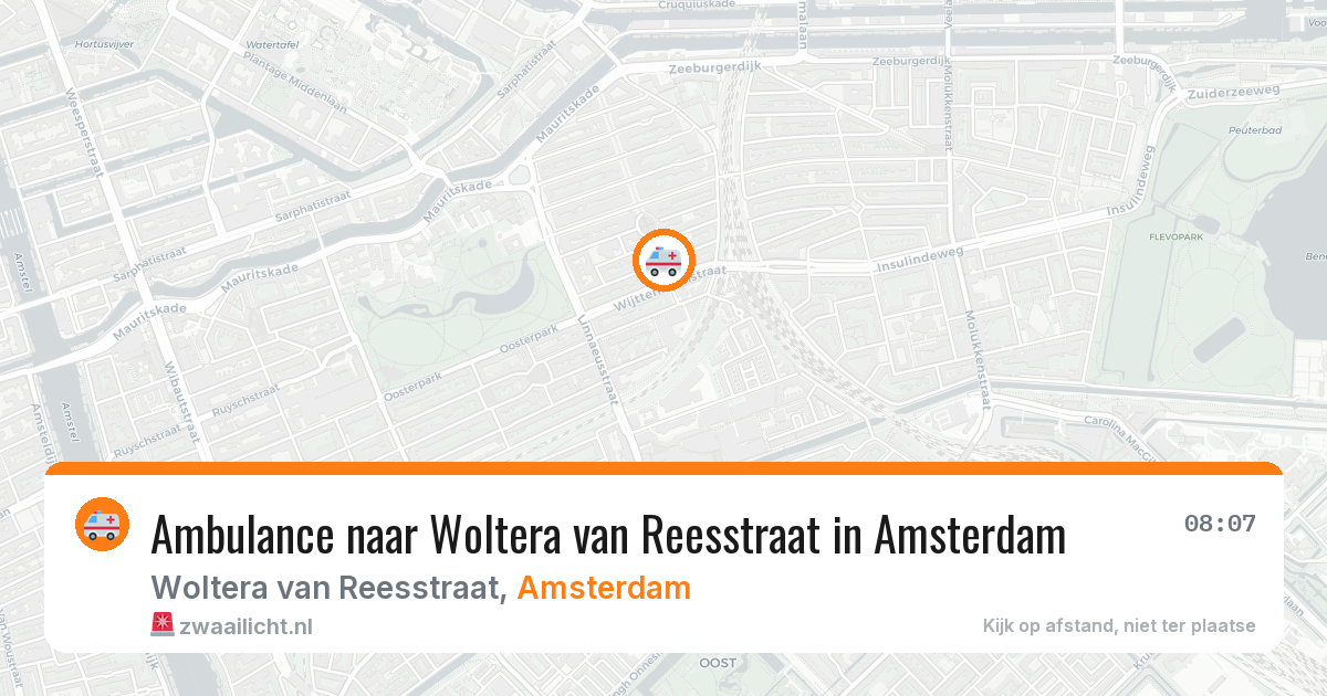 Ambulance naar Woltera van Reesstraat in Amsterdam — 24 jun 2026
