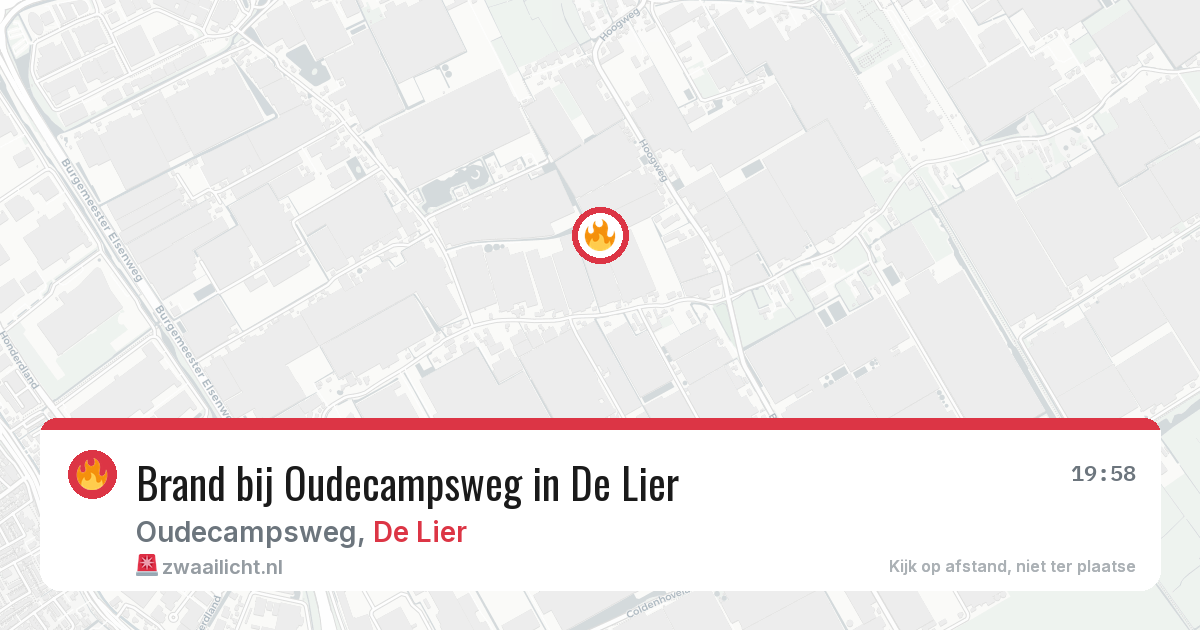 Brand bij Oudecampsweg in De Lier — 16 jul 2026