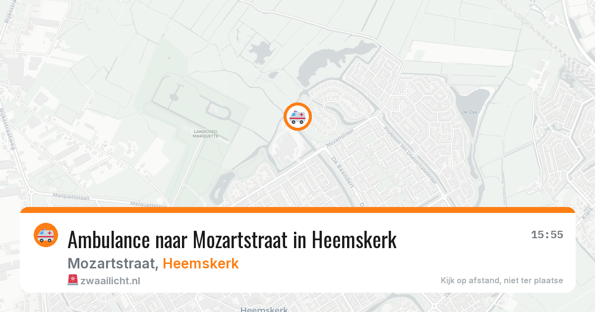 Ambulance naar Mozartstraat in Heemskerk — 13 aug 2026