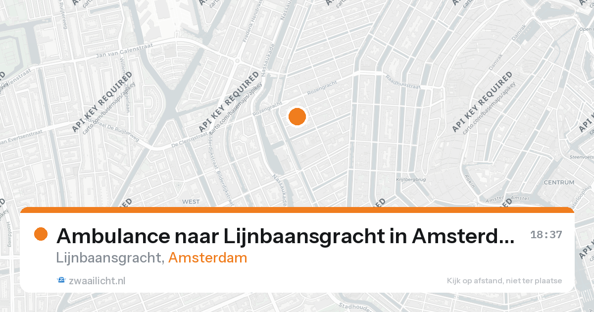 Ambulance naar Lijnbaansgracht in Amsterdam — 26 aug 2026
