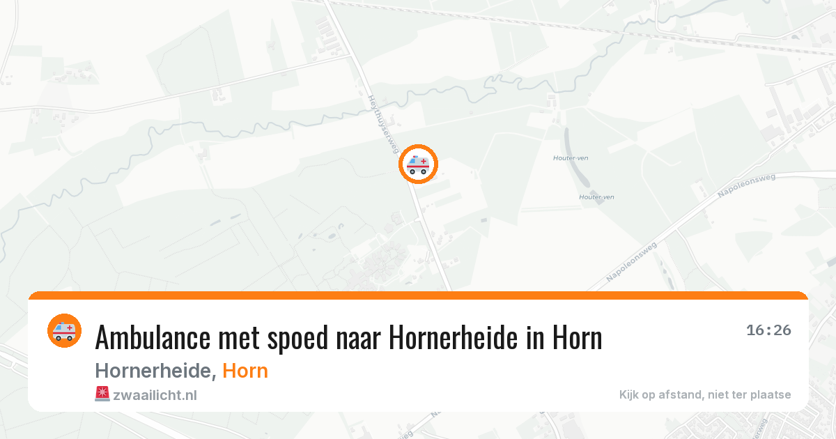Ambulance met spoed naar Hornerheide in Horn — 5 aug 2026