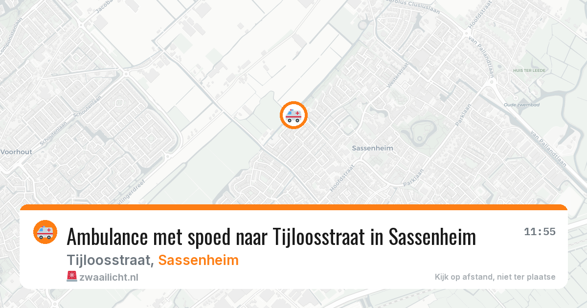 Ambulance met spoed naar Tijloosstraat in Sassenheim — 10 aug 2026