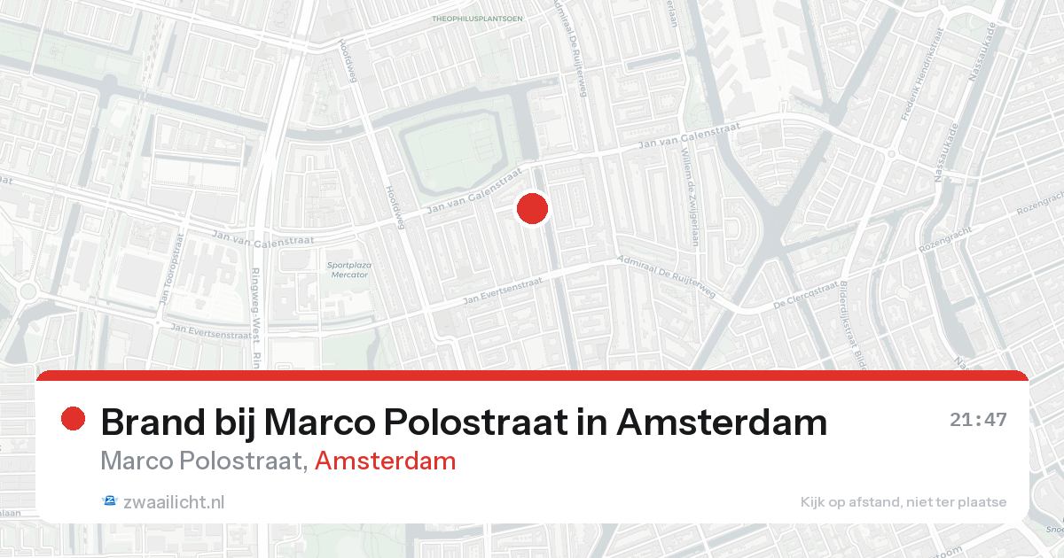 Brand bij Marco Polostraat in Amsterdam — 4 jun 2026