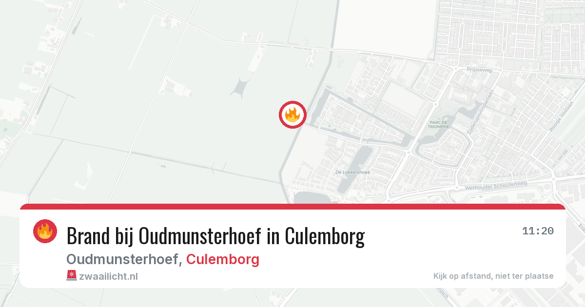 Brand bij Oudmunsterhoef in Culemborg — 2 aug 2026