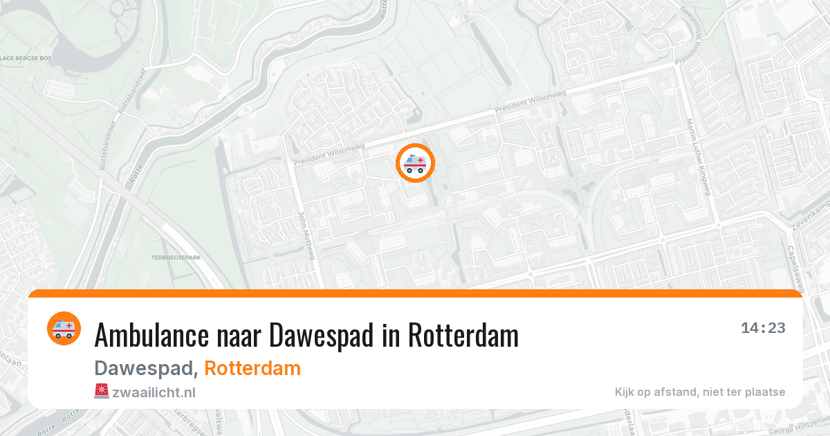Ambulance naar Dawespad in Rotterdam — 9 apr 2026