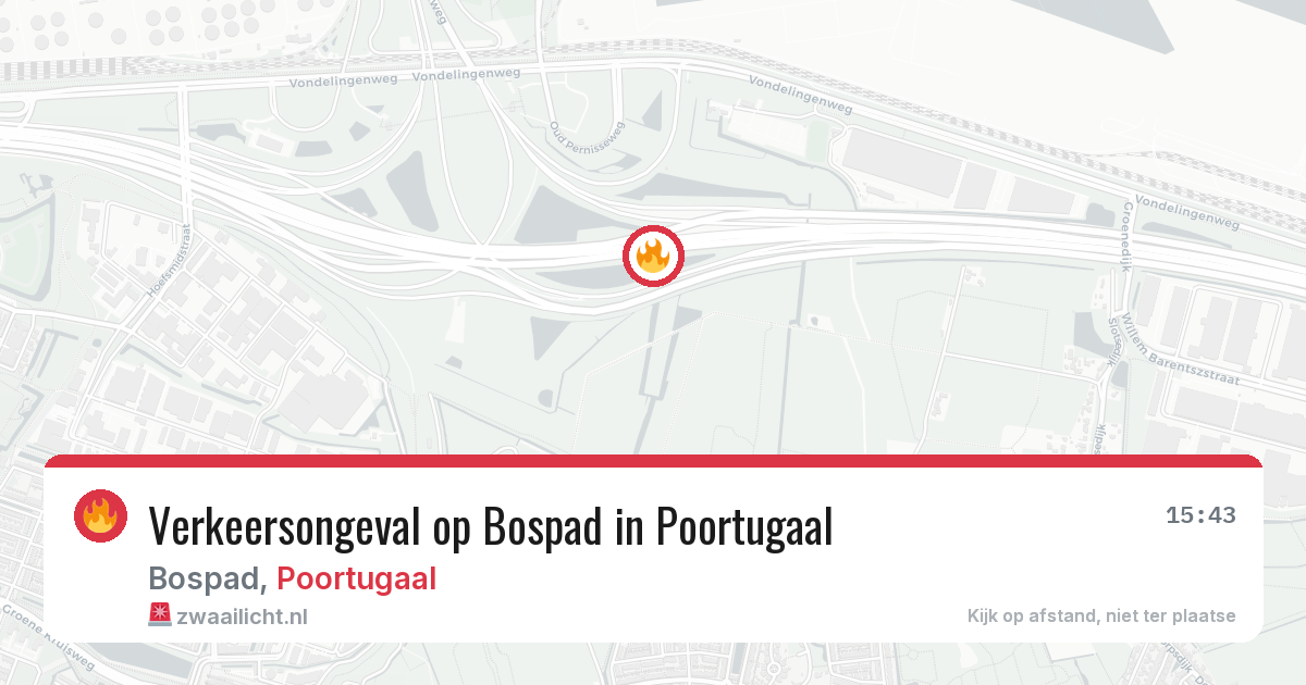 Verkeersongeval op Bospad in Poortugaal — 22 mei 2026