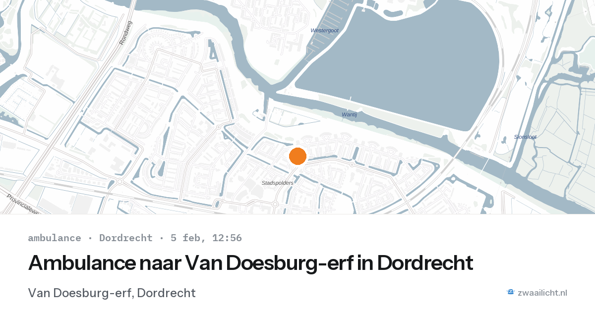 Ambulance naar Van Doesburg-erf in Dordrecht — 5 feb 2026
