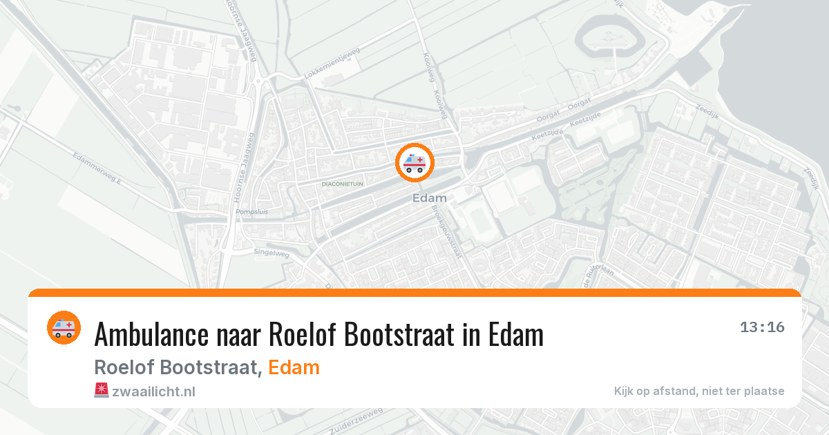 Ambulance naar Roelof Bootstraat in Edam — 21 jul 2026