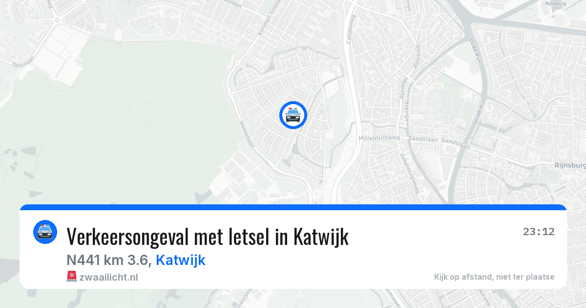 Verkeersongeval met letsel in Katwijk — 14 mrt 2026
