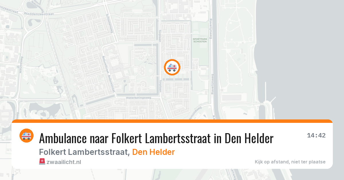 Ambulance naar Folkert Lambertsstraat in Den Helder — 7 jun 2026