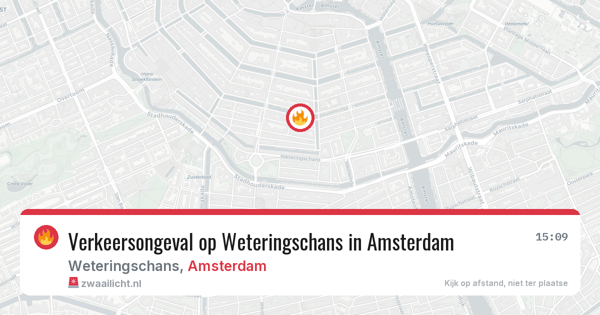 Verkeersongeval op Weteringschans in Amsterdam — 17 jul 2026