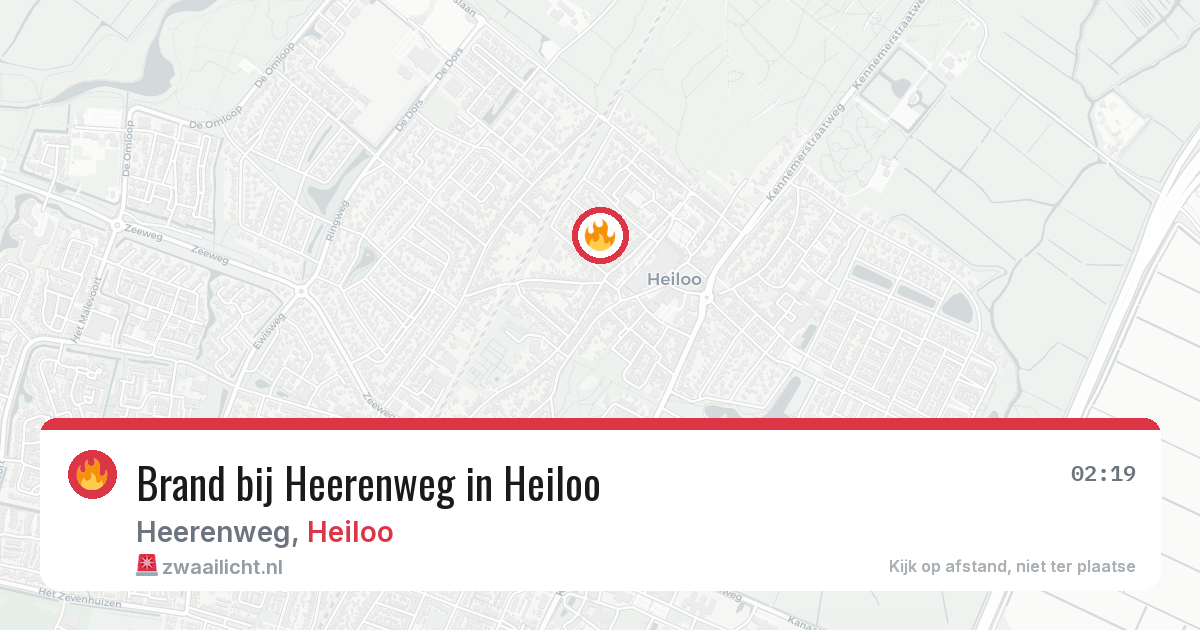 Brand bij Heerenweg in Heiloo — 14 aug 2026