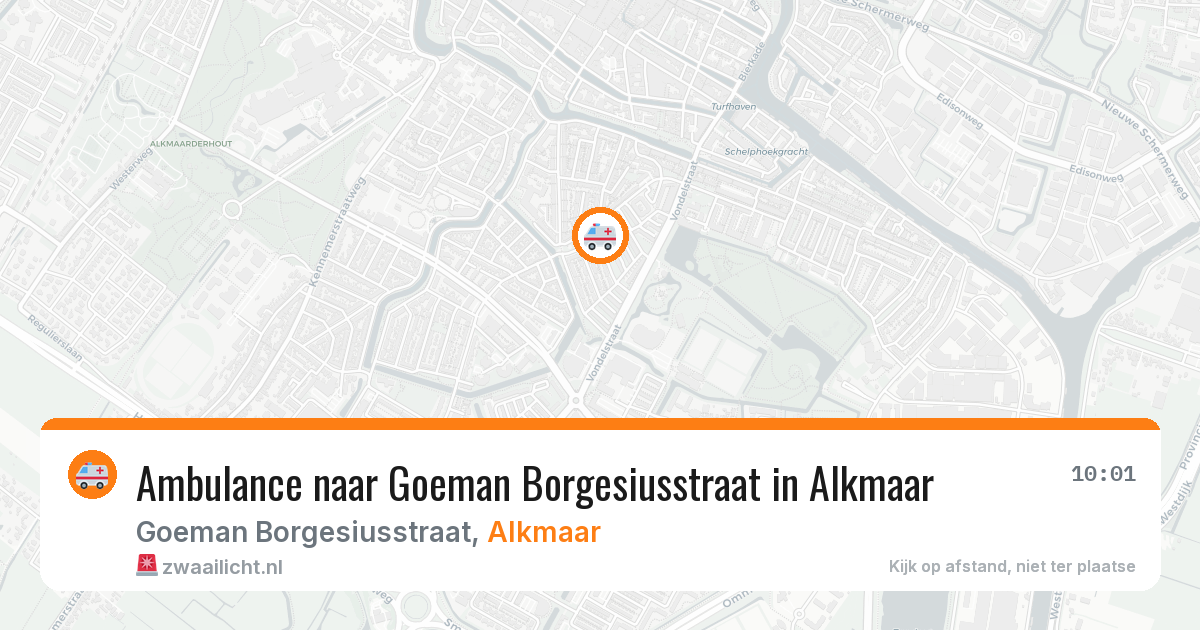 Ambulance naar Goeman Borgesiusstraat in Alkmaar — 18 jun 2026