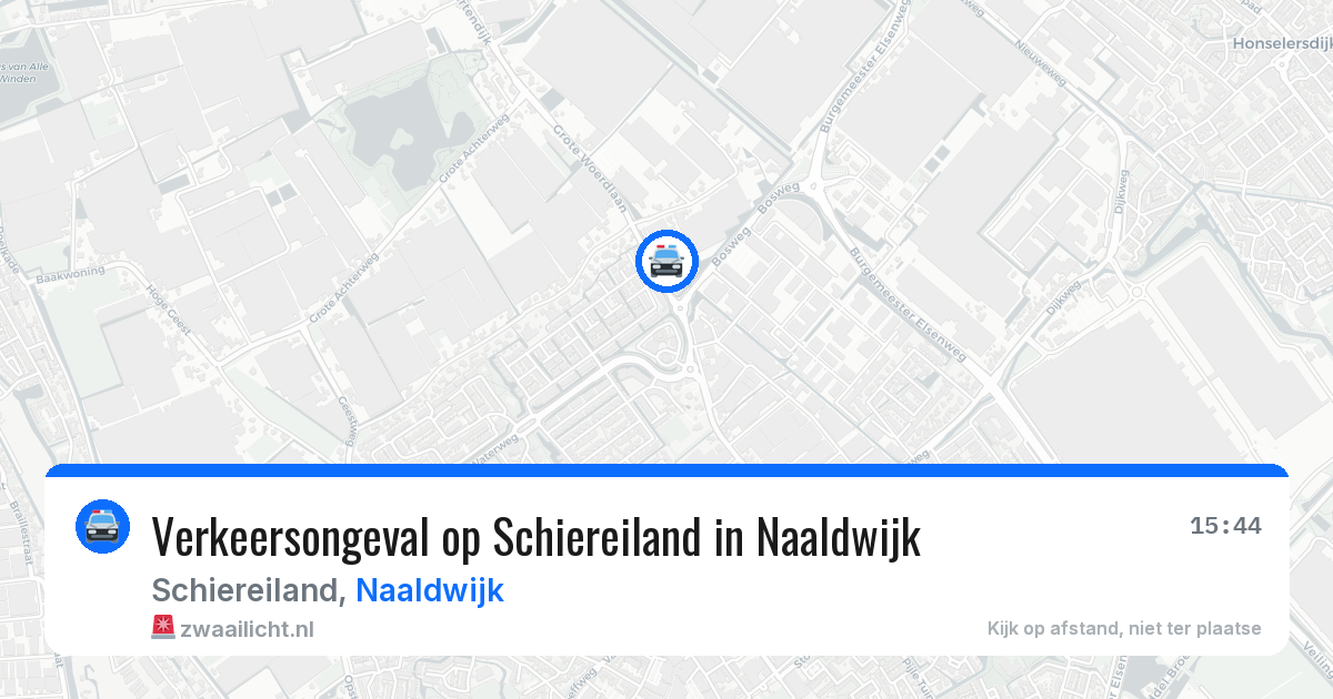 Verkeersongeval op Schiereiland in Naaldwijk — 25 apr 2026