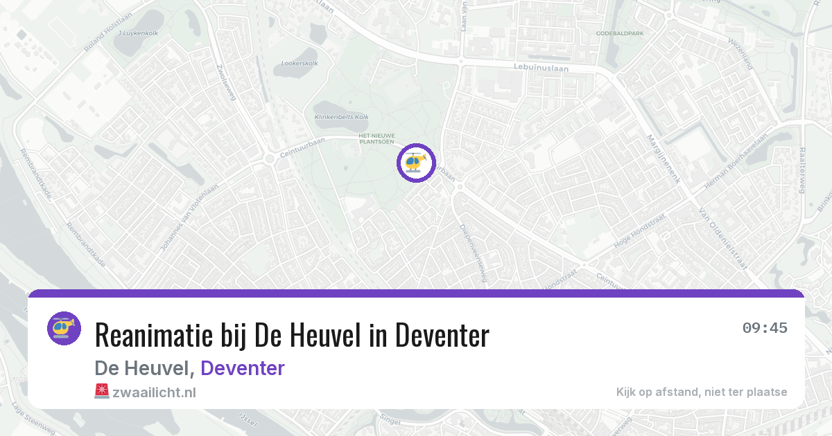 Reanimatie bij De Heuvel in Deventer — 16 jun 2026