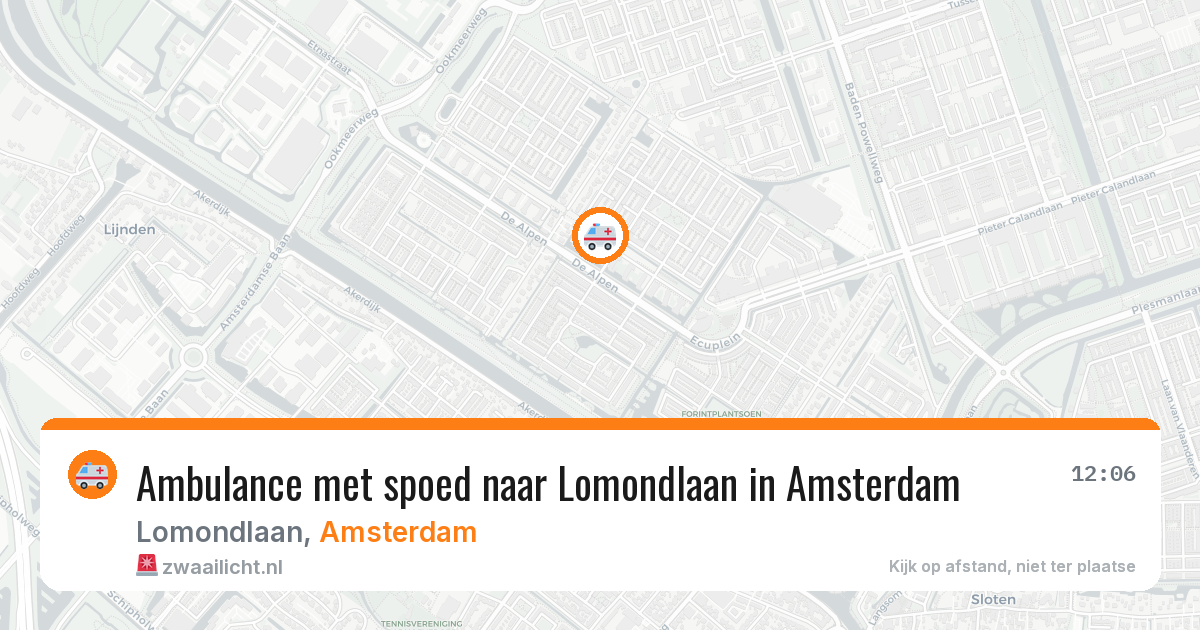 Ambulance met spoed naar Lomondlaan in Amsterdam — 21 apr 2026