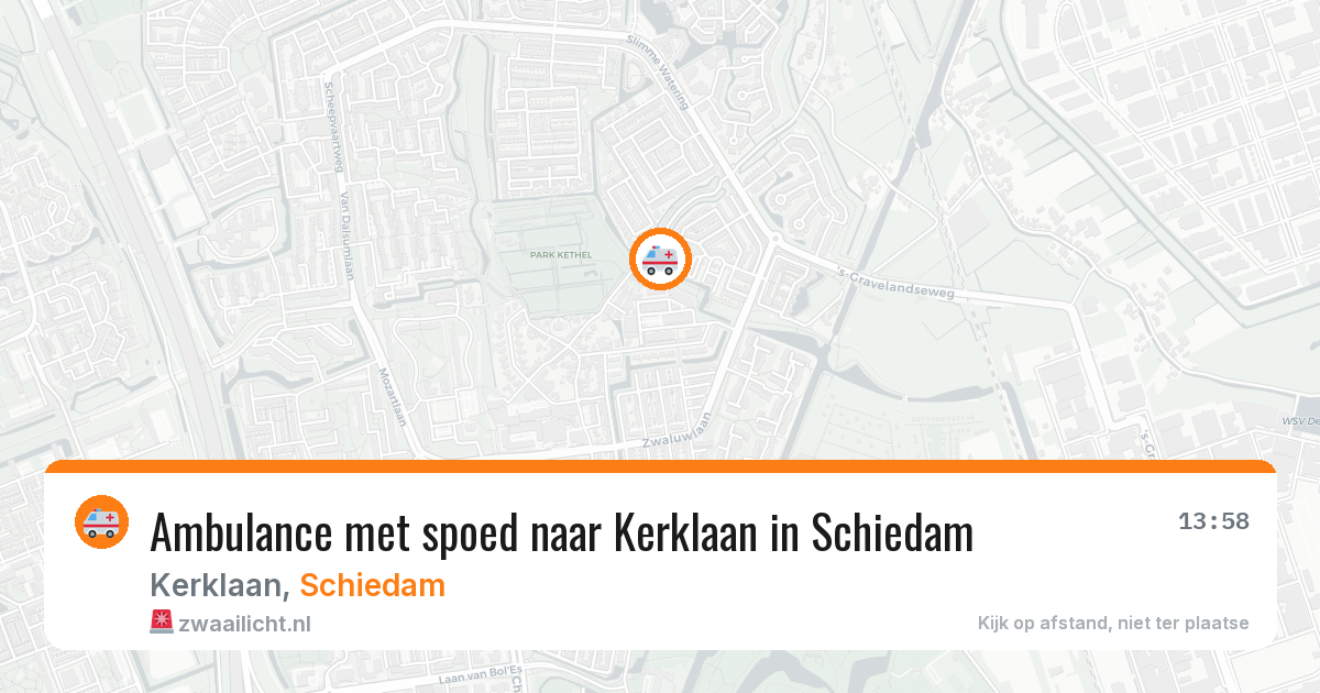 Ambulance met spoed naar Kerklaan in Schiedam — 30 jun 2026