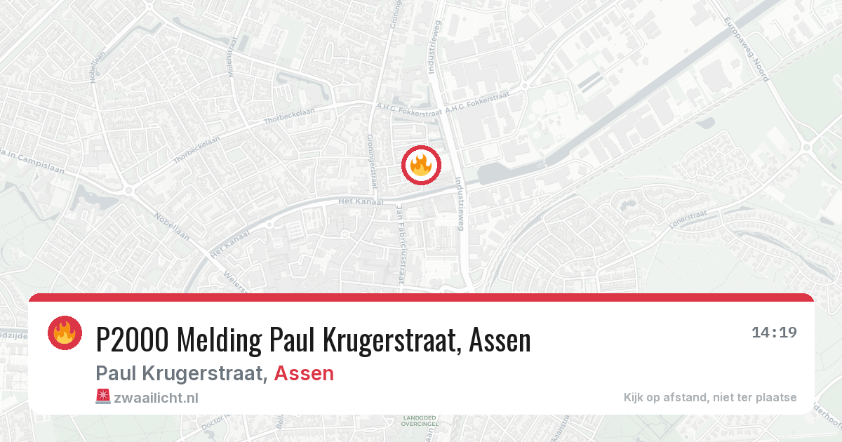 P2000 Melding Paul Krugerstraat, Assen — 11 jul 2026